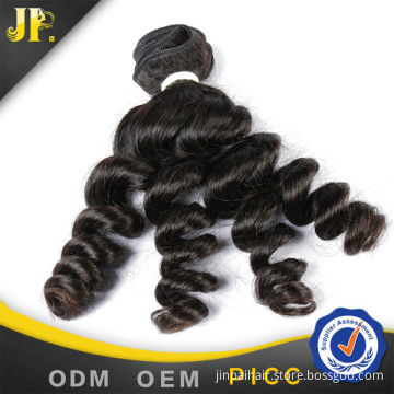 JP fashion silky no split top quality tangle and shedding free remy raw french curl hair